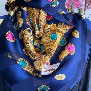 Yves Saint Laurent Silk Scarf.